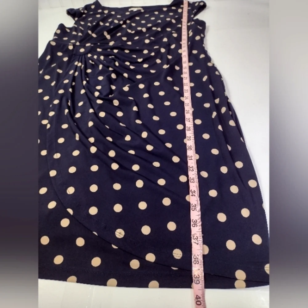 Signature Sadie Women's Classic Polka Dot Navy Dress Size (18)